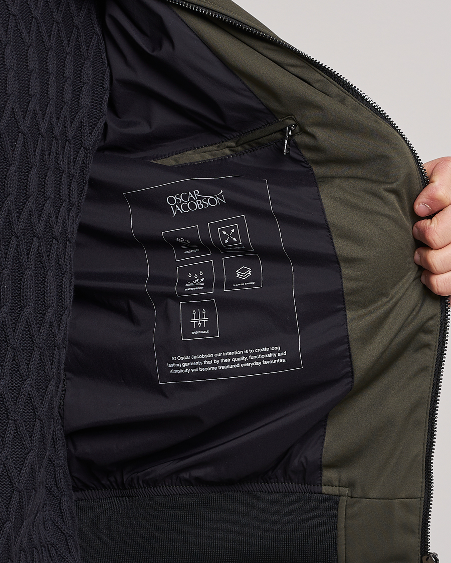 Hombres | Abrigos y chaquetas | Oscar Jacobson | Harris Harrington Nylon Jacket Green