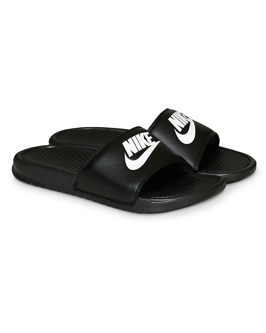 Hombres | Nike Benassi JDI Slides Black/White | Nike | Benassi JDI Slides Black/White