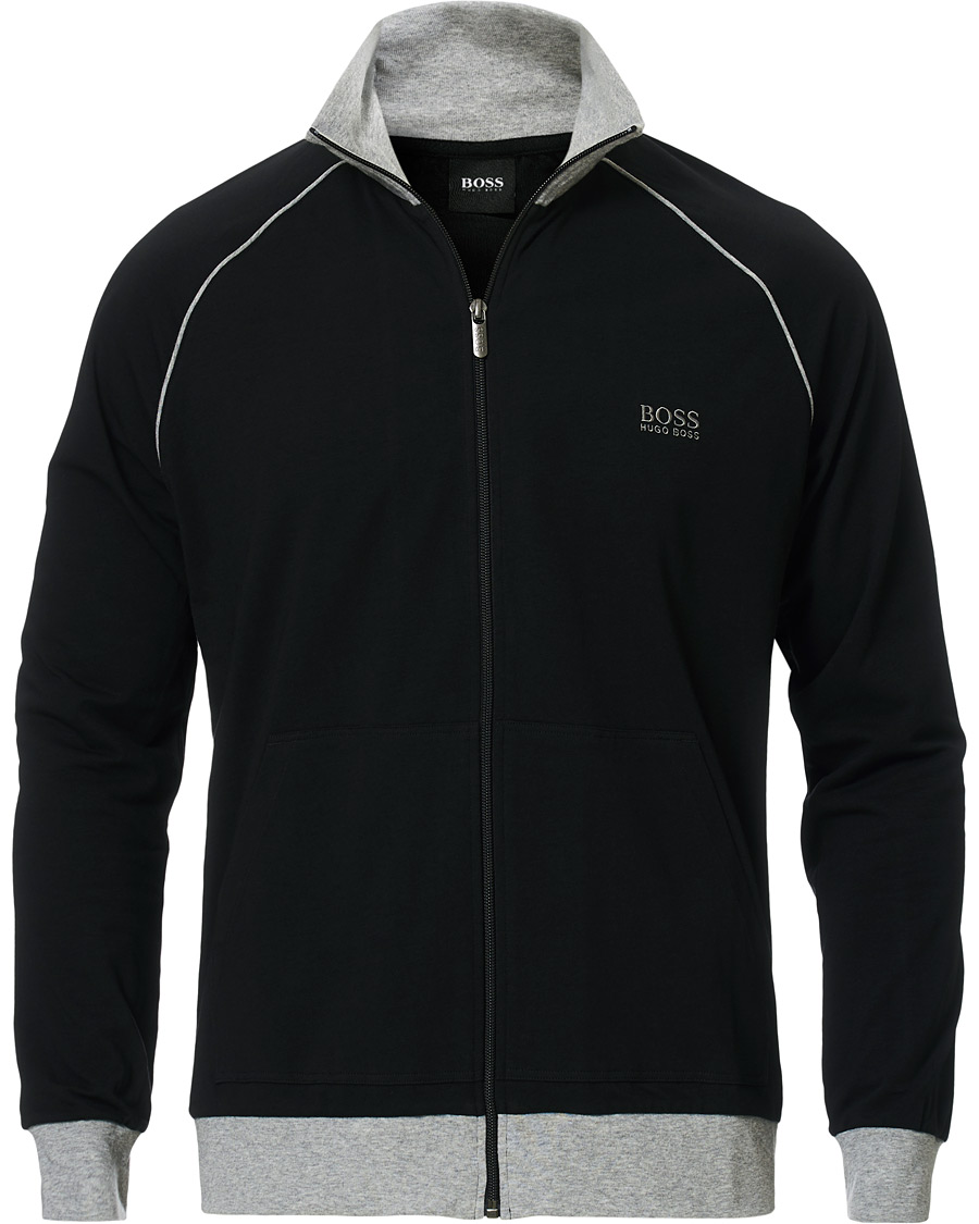 Hombres | BOSS Loungewear Full-Zip Sweater Black | BOSS BLACK | BOSS Loungewear Full-Zip Sweater Black