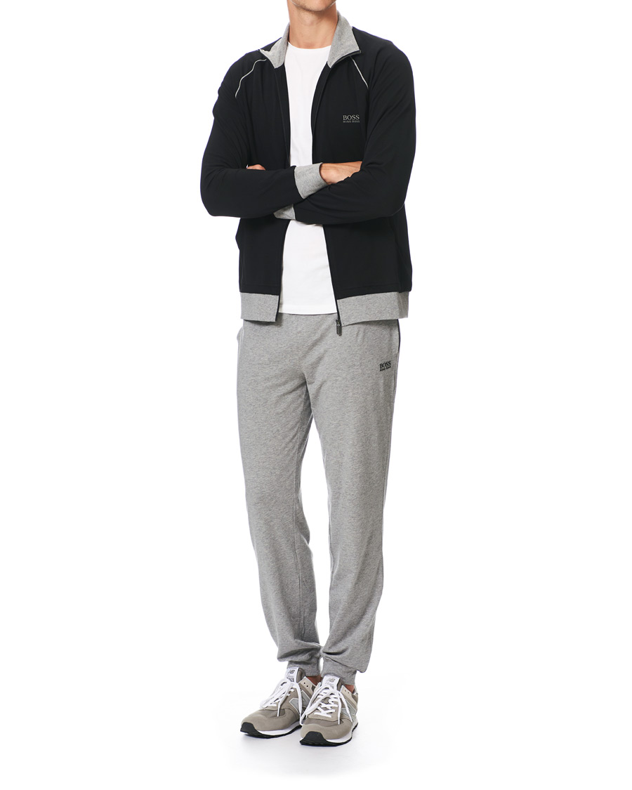 Hombres | BOSS Loungewear Full-Zip Sweater Black | BOSS BLACK | BOSS Loungewear Full-Zip Sweater Black