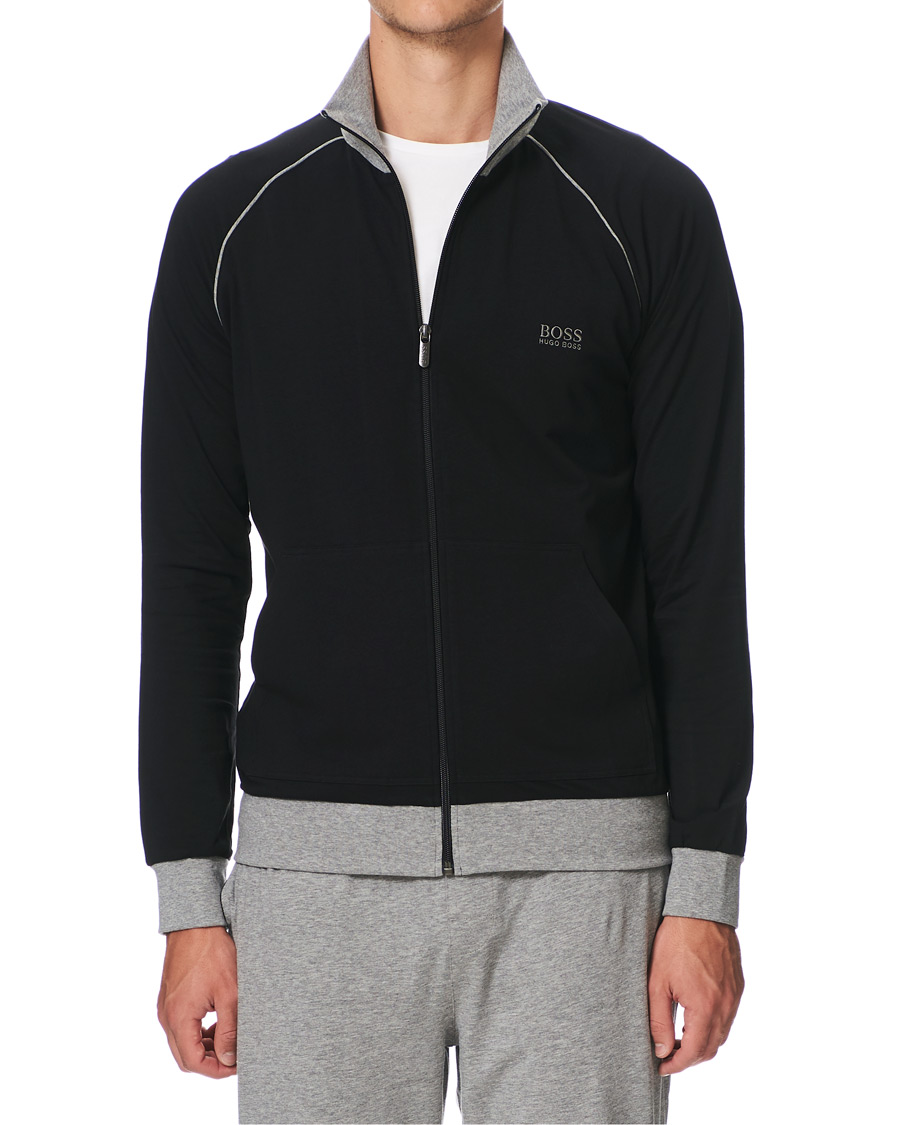 Hombres | BOSS Loungewear Full-Zip Sweater Black | BOSS BLACK | BOSS Loungewear Full-Zip Sweater Black