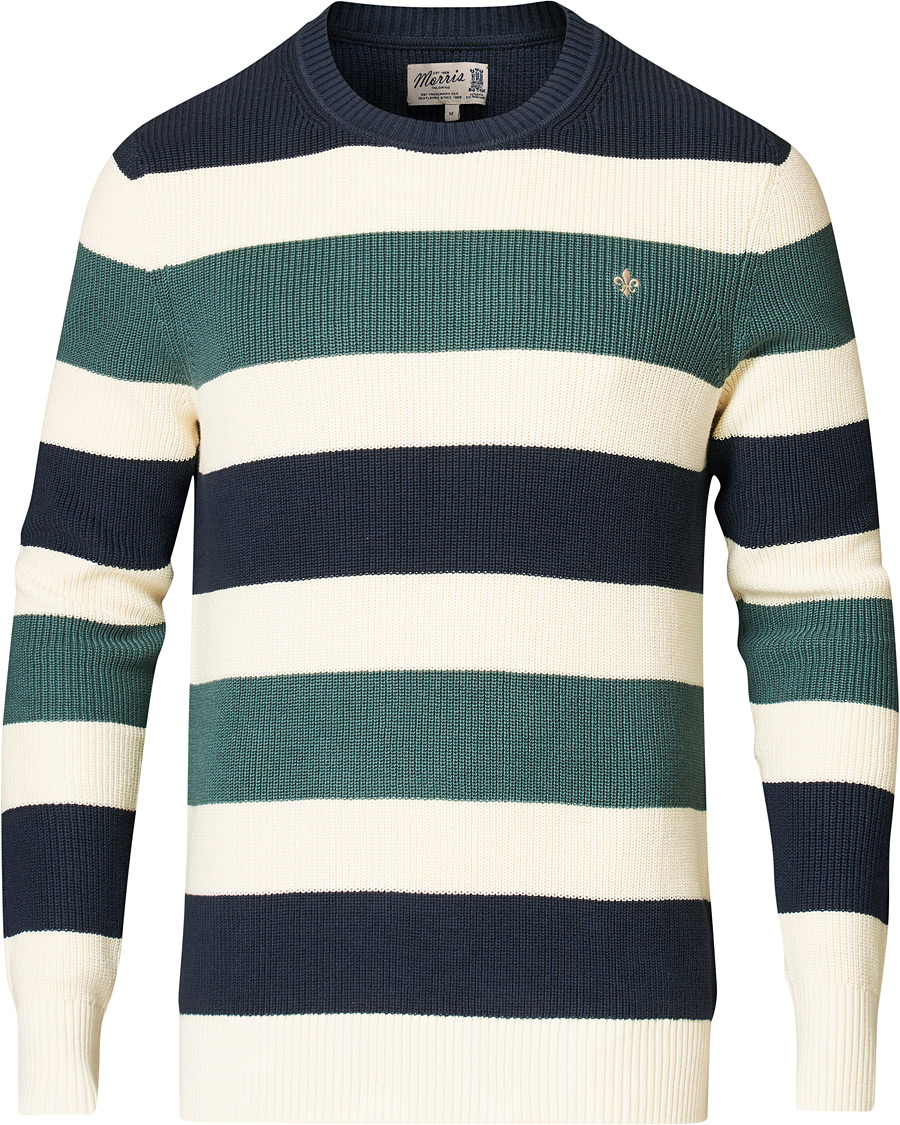 Hombres | Jerséis y prendas de punto | Morris | Cardew Stripe O-neck Sweater Multi