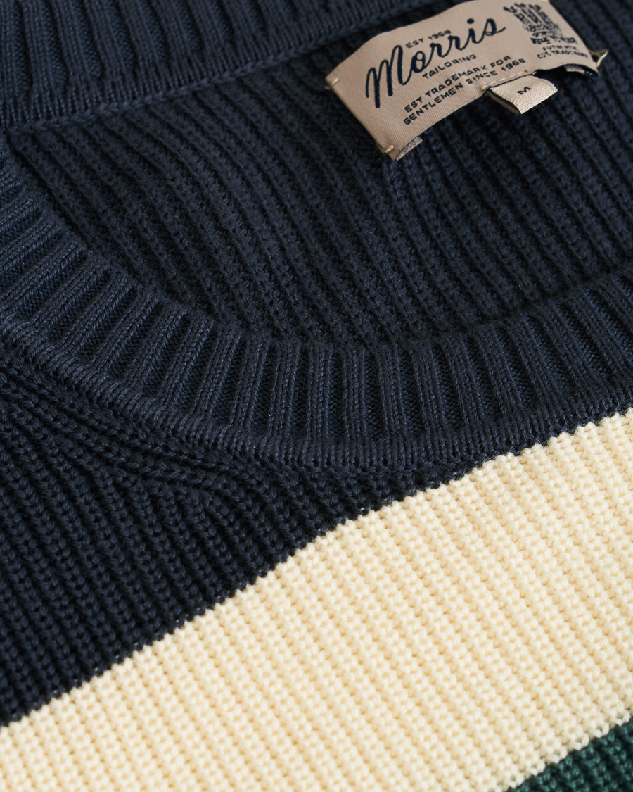 Hombres | Jerséis y prendas de punto | Morris | Cardew Stripe O-neck Sweater Multi