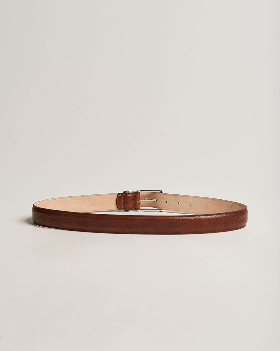 Hombres |  | Loake 1880 | Henry Grained Leather Belt 3,3 cm Mahogany