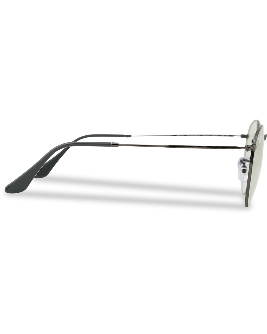 Hombres | Ray-Ban 0RB3447 Round Metal Sunglasses Gunmetal/Light Green | Ray-Ban | 0RB3447 Round Metal Sunglasses Gunmetal/Light Green