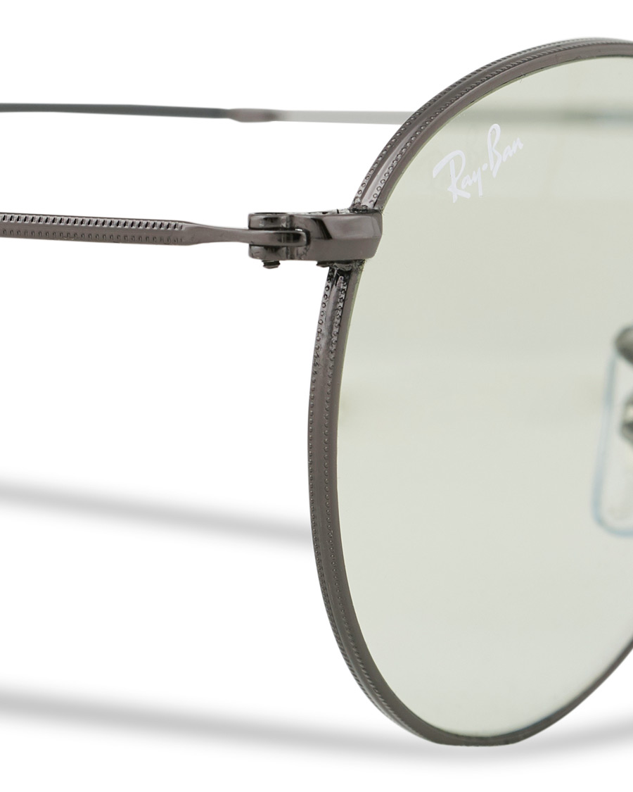 Hombres | Ray-Ban 0RB3447 Round Metal Sunglasses Gunmetal/Light Green | Ray-Ban | 0RB3447 Round Metal Sunglasses Gunmetal/Light Green