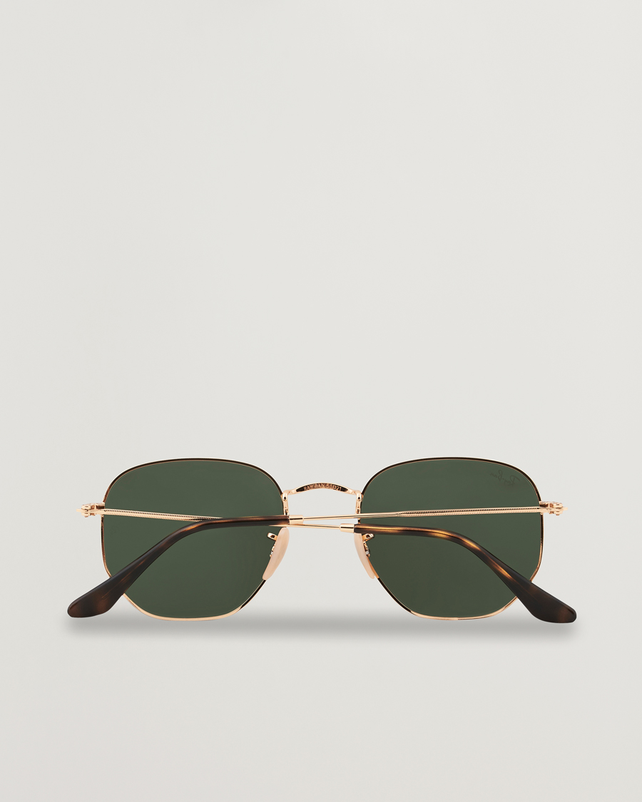 Hombres | Gafas de sol | Ray-Ban | 0RB3548N Hexagonal Sunglasses Gold/Green