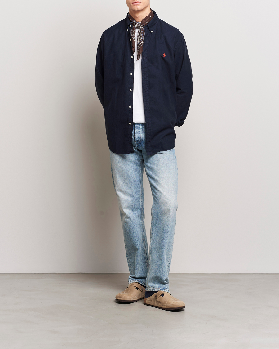 Hombres | Camisas | Polo Ralph Lauren | Custom Fit Garment Dyed Oxford Shirt Navy