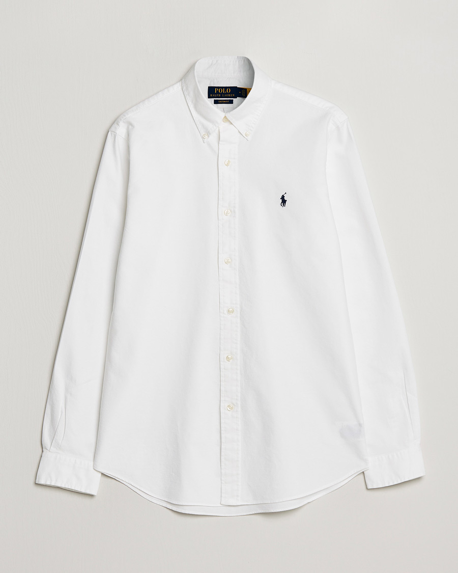 Hombres | Camisas | Polo Ralph Lauren | Custom Fit Garment Dyed Oxford Shirt White