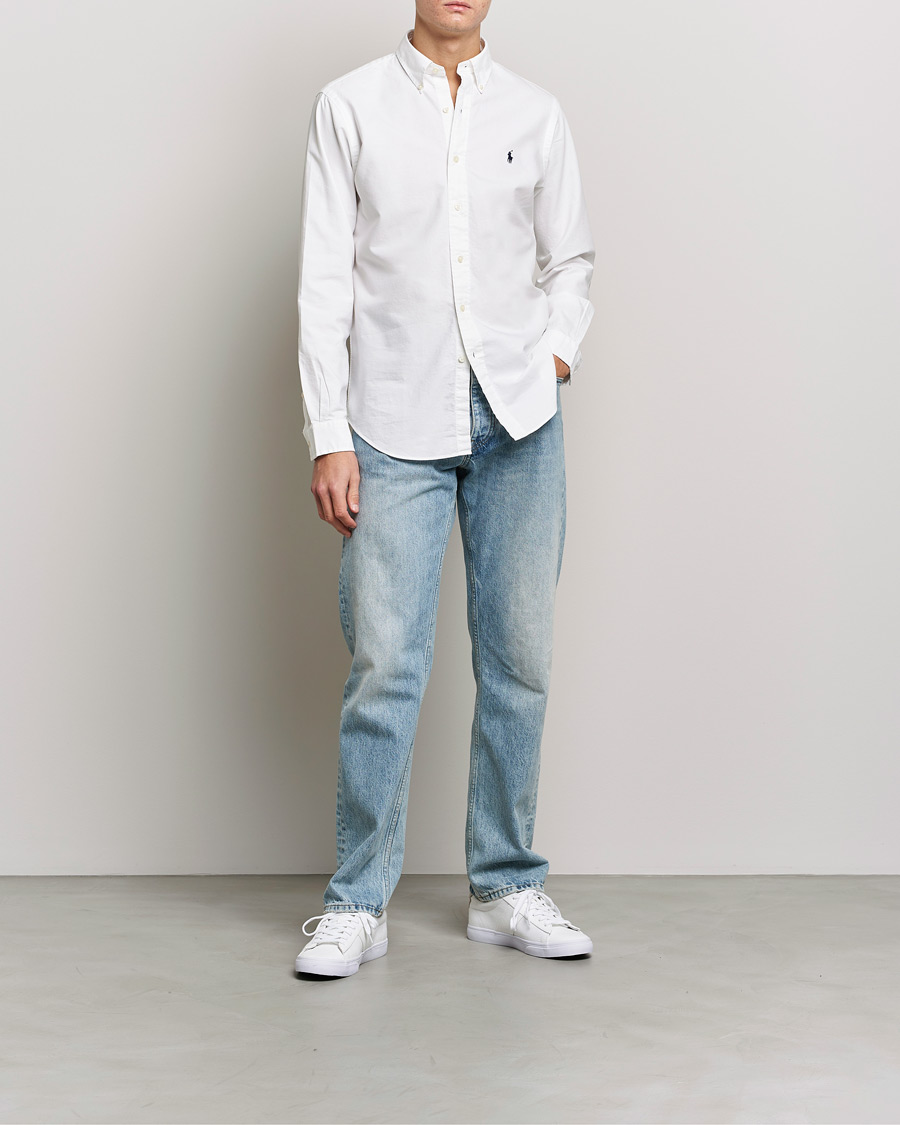 Hombres | Camisas | Polo Ralph Lauren | Custom Fit Garment Dyed Oxford Shirt White