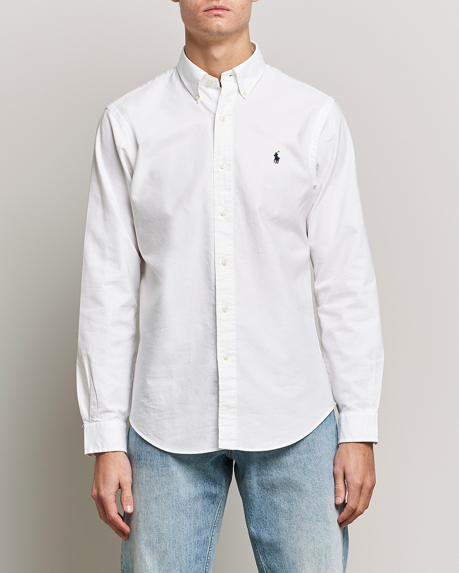 Hombres | Camisas | Polo Ralph Lauren | Custom Fit Garment Dyed Oxford Shirt White