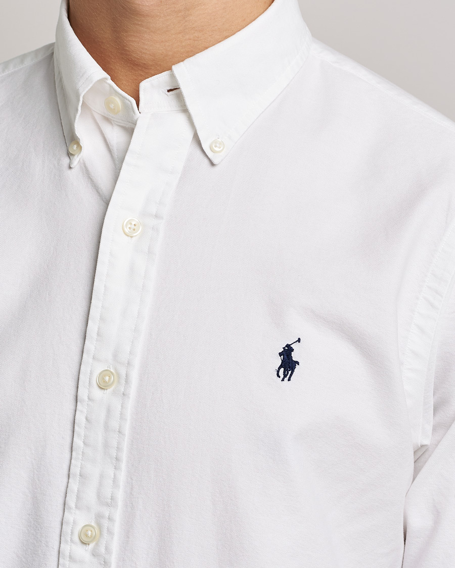 Hombres | Camisas | Polo Ralph Lauren | Custom Fit Garment Dyed Oxford Shirt White