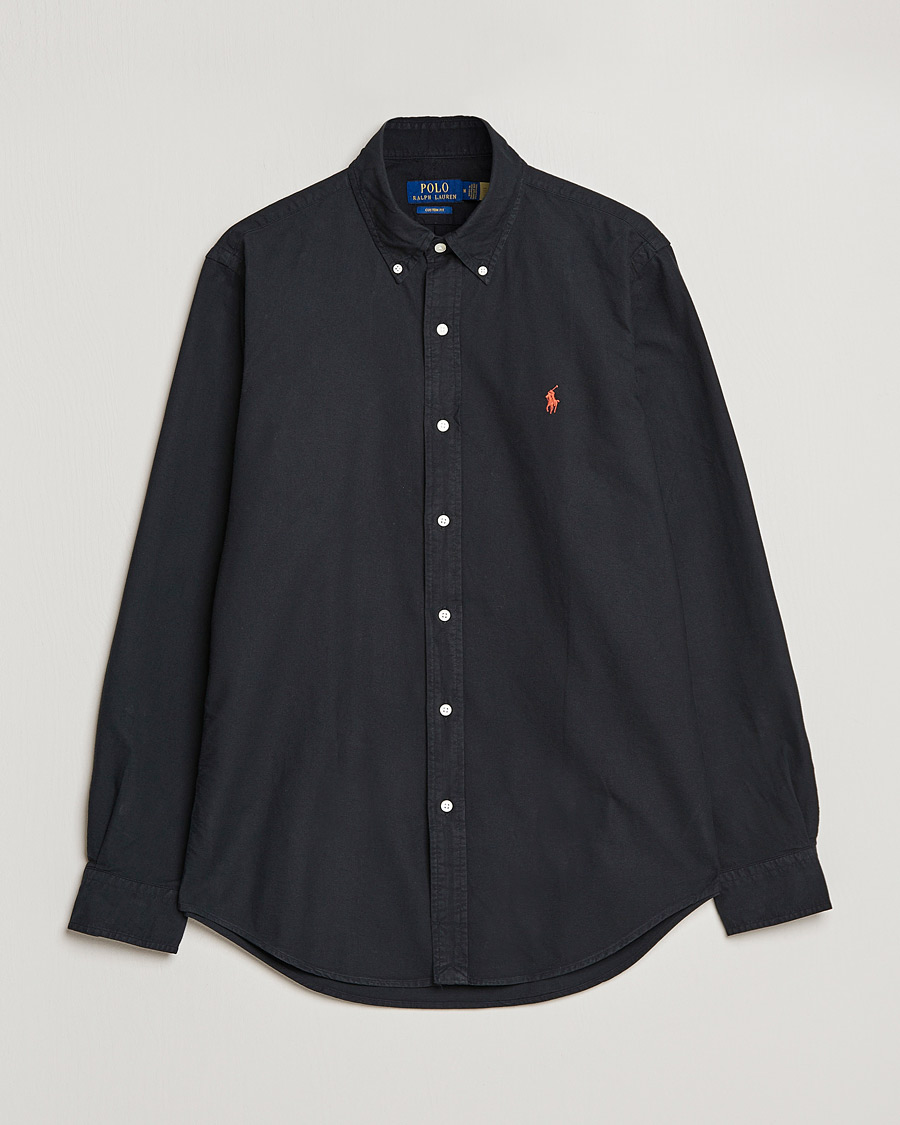 Hombres | Camisas | Polo Ralph Lauren | Custom Fit Garment Dyed Oxford Shirt Black
