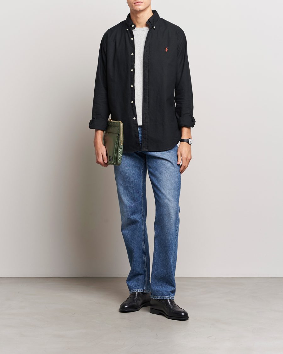 Hombres | Camisas | Polo Ralph Lauren | Custom Fit Garment Dyed Oxford Shirt Black