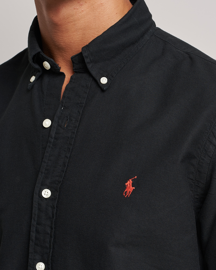 Hombres | Camisas | Polo Ralph Lauren | Custom Fit Garment Dyed Oxford Shirt Black