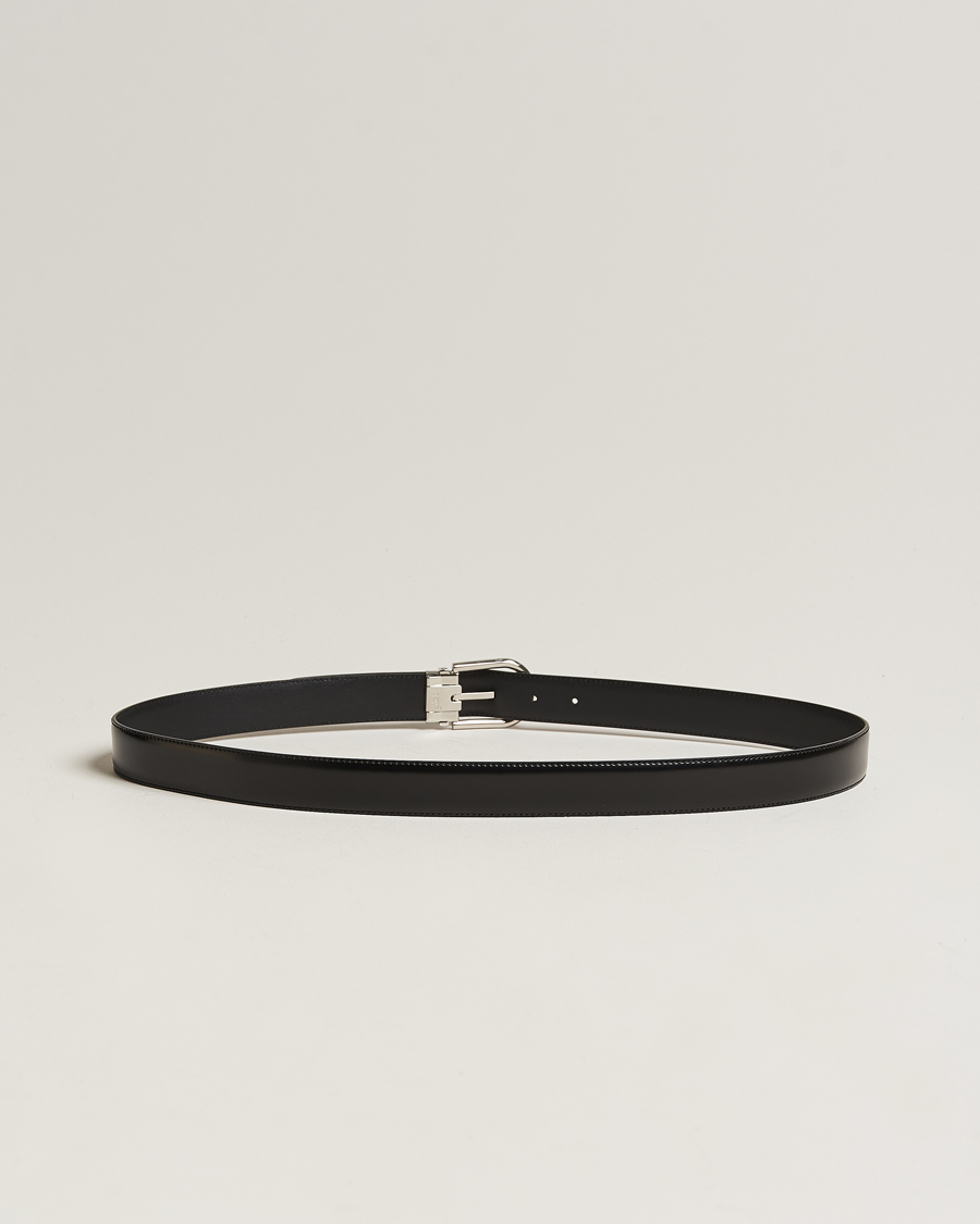 Hombres | Accesorios | Montblanc | Horseshoe Coated Buckle 30mm Leather Belt Black