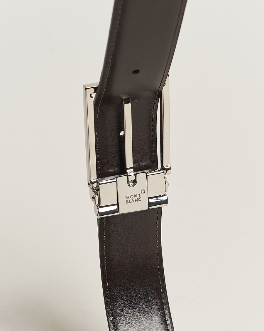 Hombres | Montblanc Square Buckle Alligator Printed 35mm Leather Belt Brown | Montblanc | Square Buckle Alligator Printed 35mm Leather Belt Brown