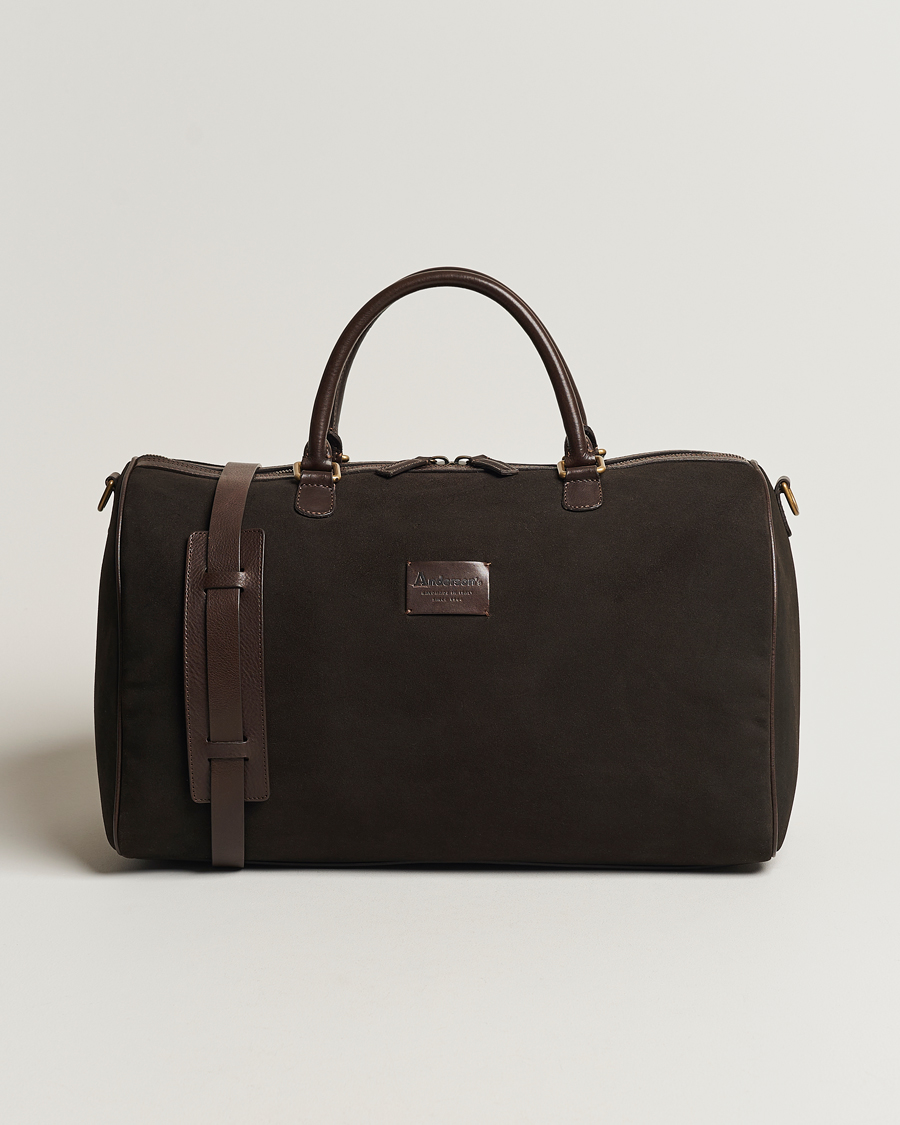 Hombres | Anderson's Boston Suede Weekendbag Brown/Brown | Anderson's | Boston Suede Weekendbag Brown/Brown