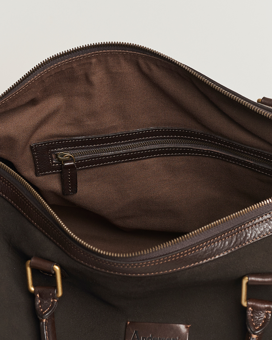 Hombres | Anderson's Boston Suede Weekendbag Brown/Brown | Anderson's | Boston Suede Weekendbag Brown/Brown