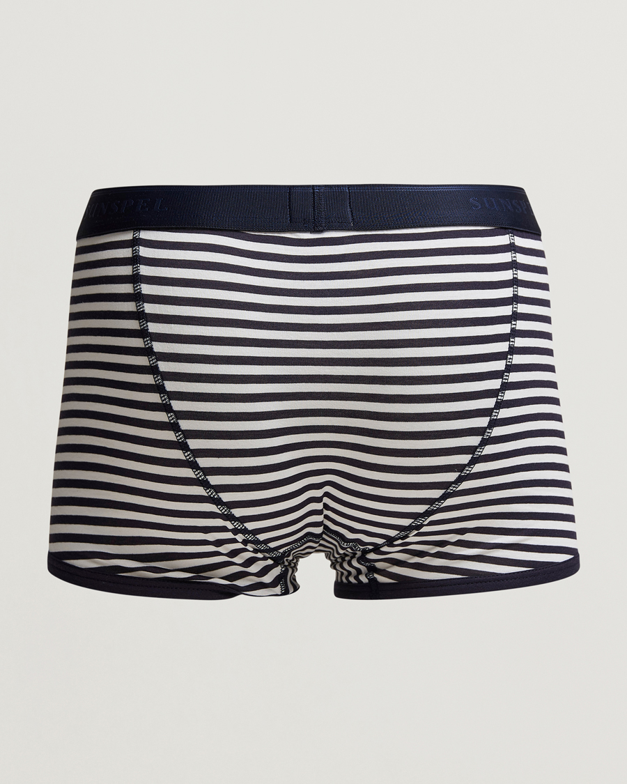 Hombres | Ropa interior y calcetines | Sunspel | Superfine Cotton Trunk Navy/White
