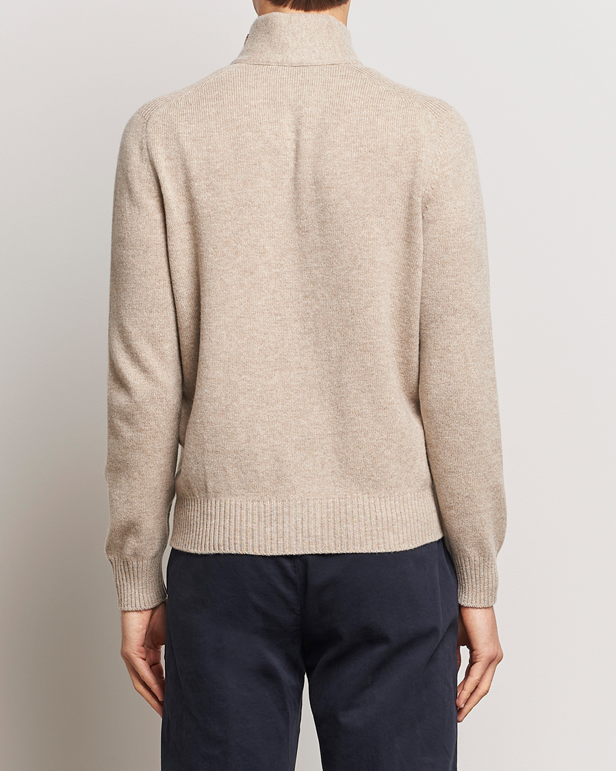 Hombres | Jerséis y prendas de punto | Gran Sasso | Heavy Wool Cardigan Taupe Melange