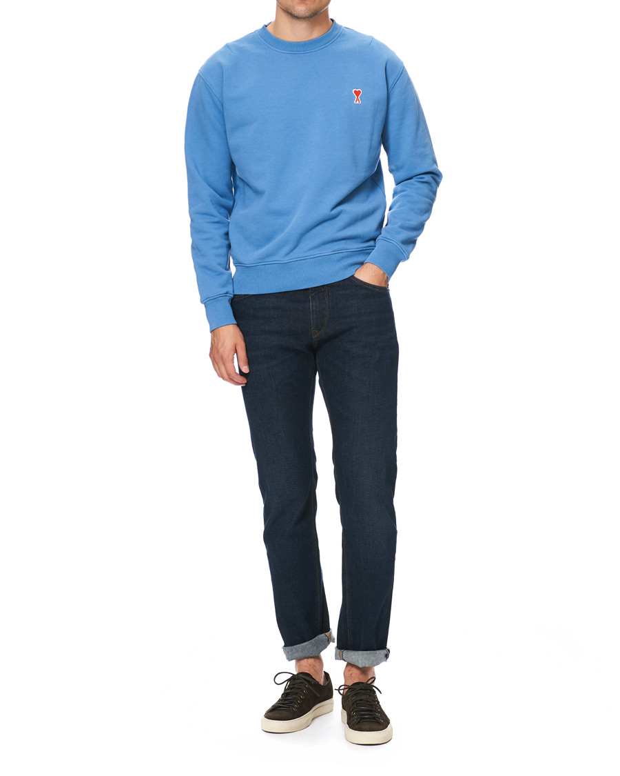 Hombres | Jerséis y prendas de punto | AMI | Heart Logo Sweatshirt Blue
