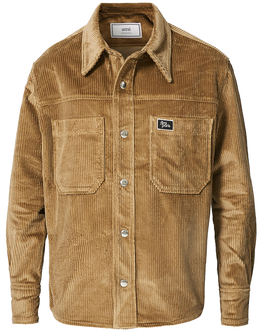 Hombres | Abrigos y chaquetas | AMI | Corduroy Shirt Jacket Olive