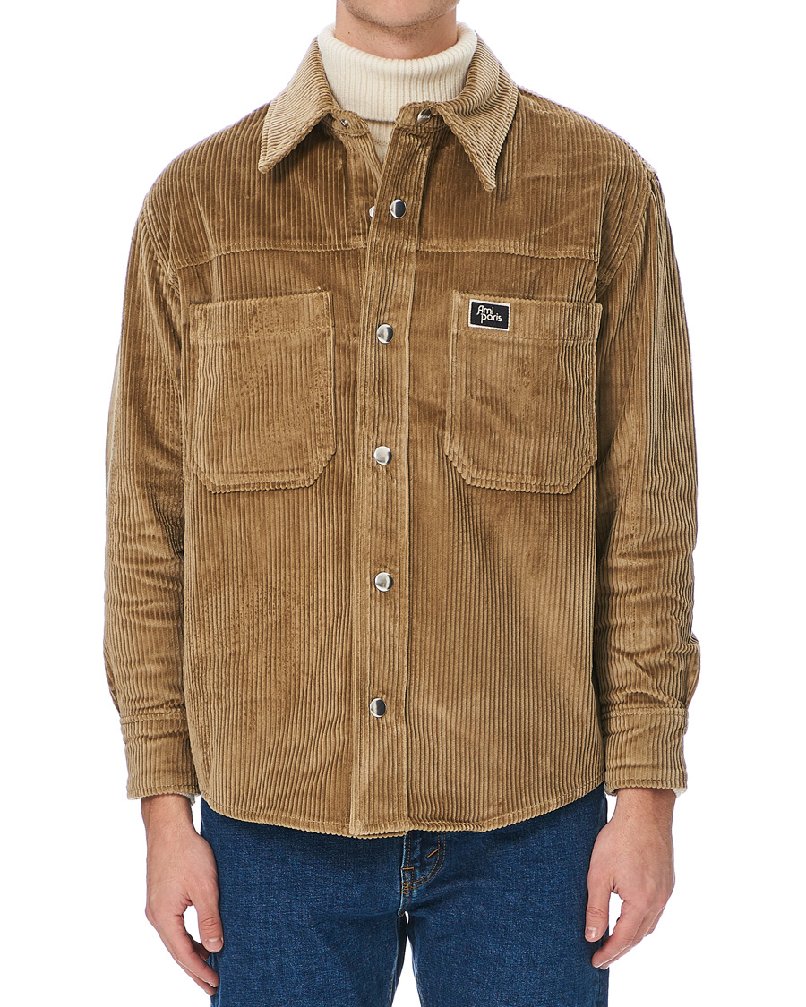 Hombres | Abrigos y chaquetas | AMI | Corduroy Shirt Jacket Olive