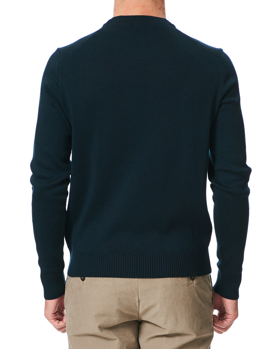 Hombres | Jerséis y prendas de punto | AMI | Heart Logo Merino Sweater Dark Green