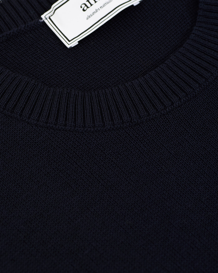 Hombres | Jerséis y prendas de punto | AMI | Heart Logo Merino Sweater Navy