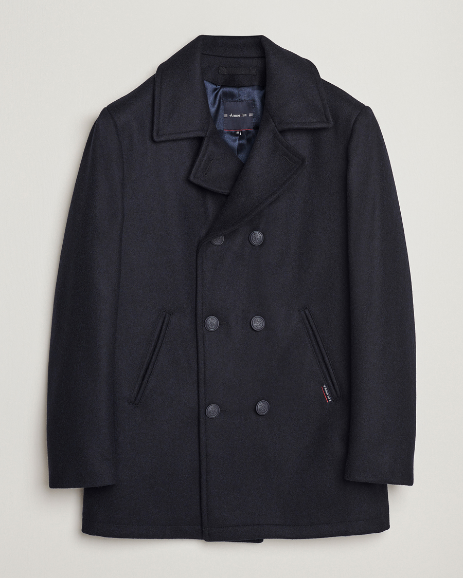 Hombres | Abrigos y chaquetas | Armor-lux | Kermor Wool Peacoat Navy 46