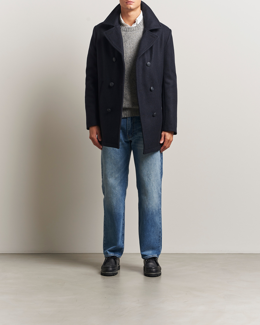 Hombres | Abrigos y chaquetas | Armor-lux | Kermor Wool Peacoat Navy 46