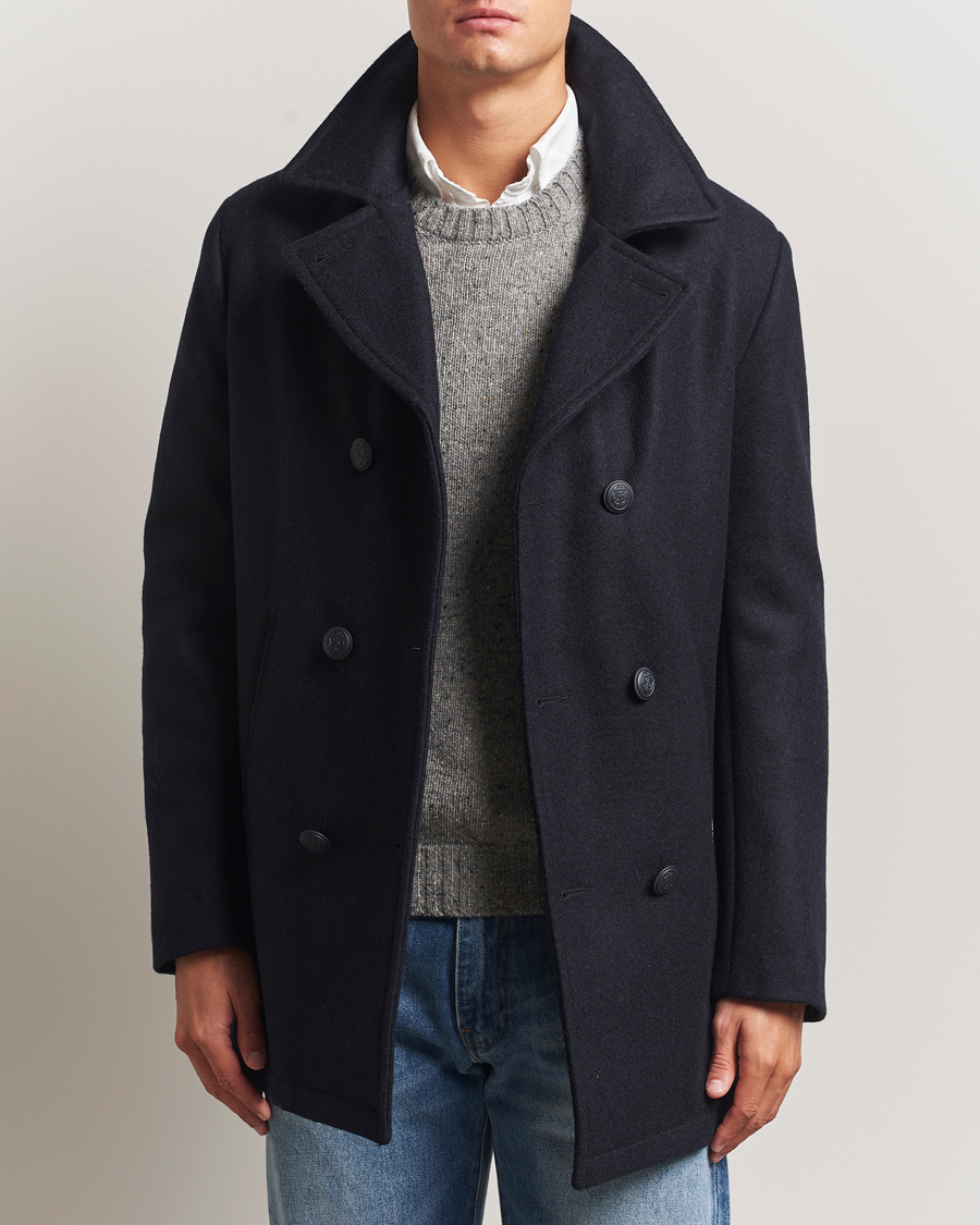 Hombres | Abrigos y chaquetas | Armor-lux | Kermor Wool Peacoat Navy 46