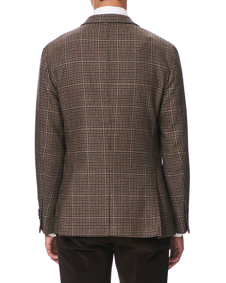 Hombres | Blazers | Boglioli | K Jacket Houndstooth Blazer Brown