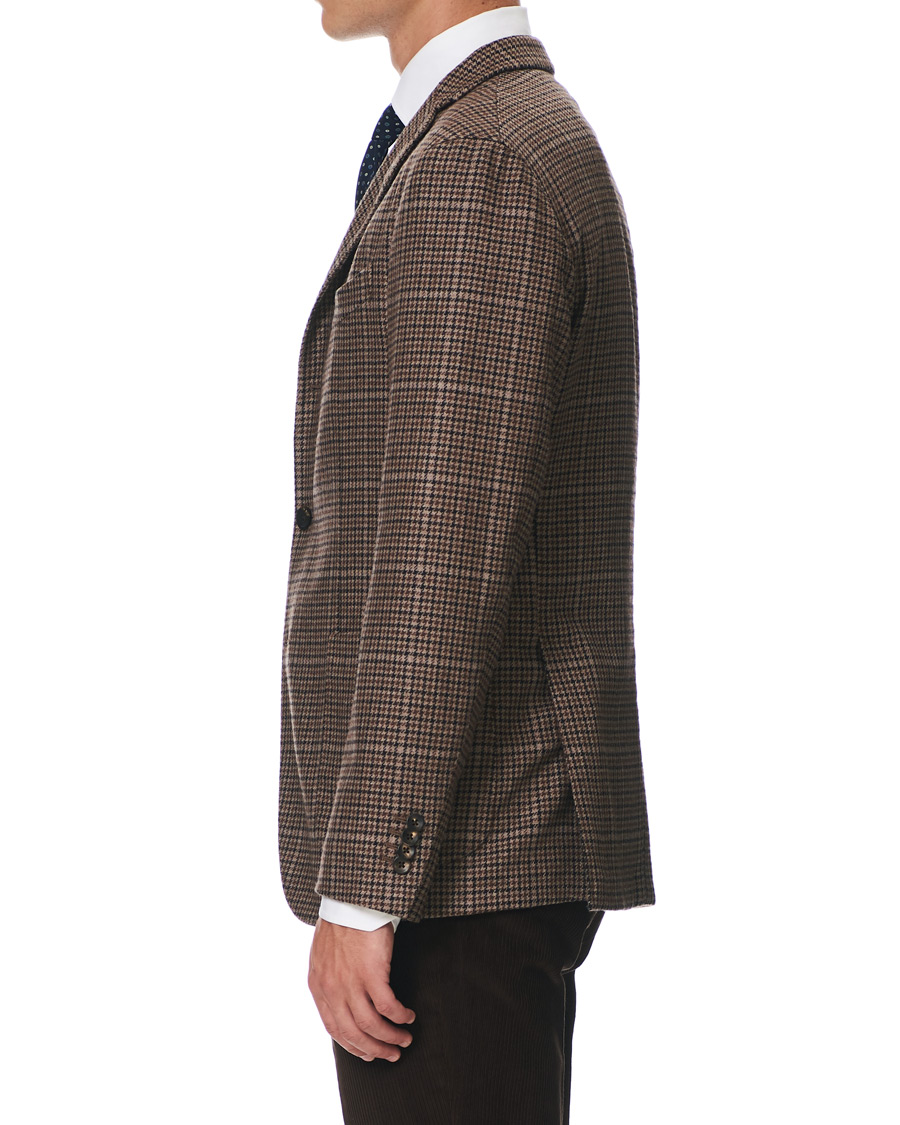 Hombres | Blazers | Boglioli | K Jacket Houndstooth Blazer Brown