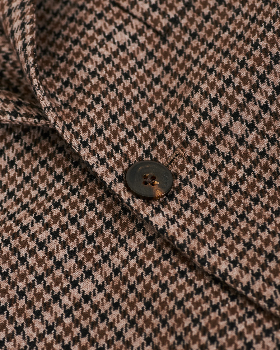 Hombres | Blazers | Boglioli | K Jacket Houndstooth Blazer Brown