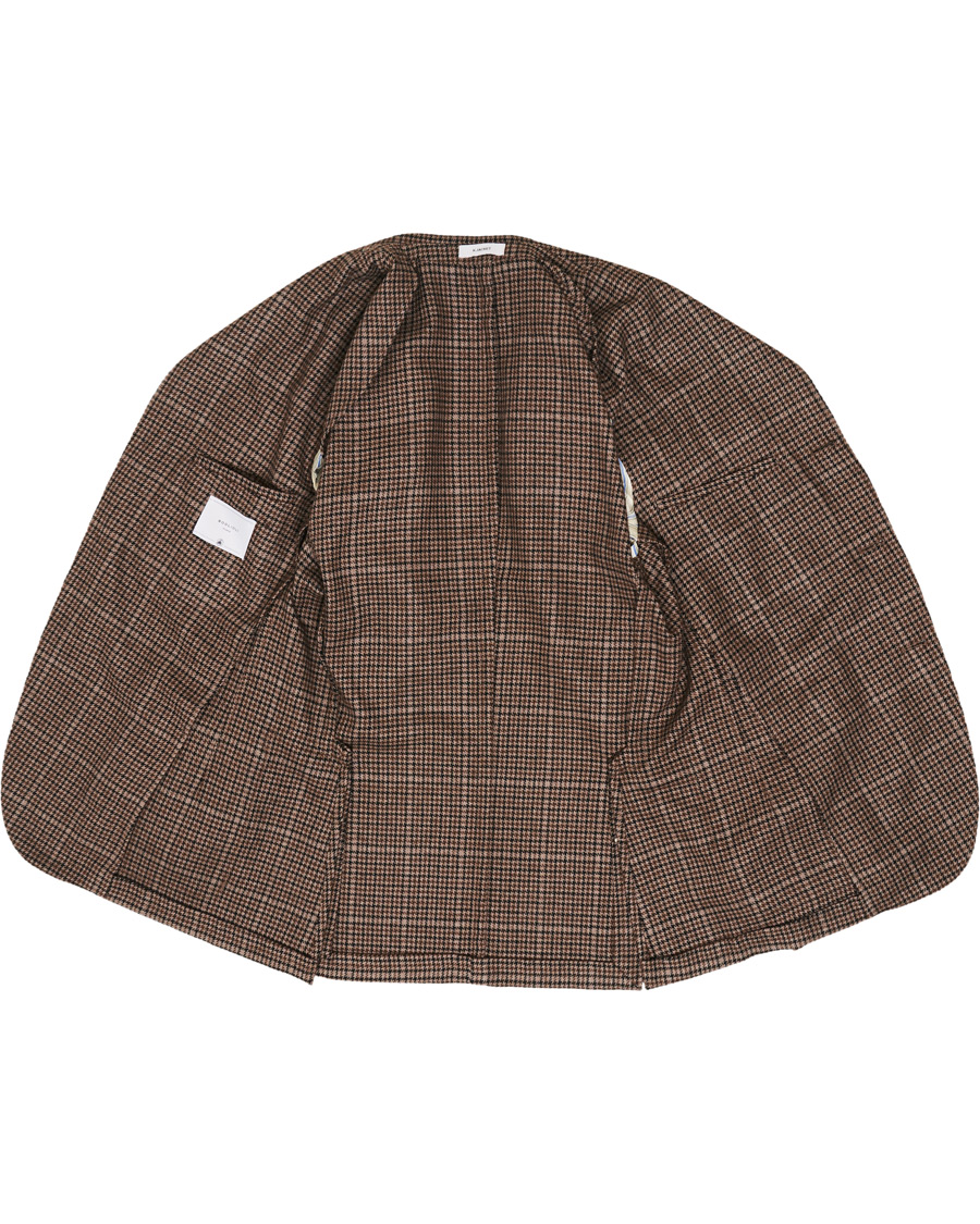 Hombres | Blazers | Boglioli | K Jacket Houndstooth Blazer Brown