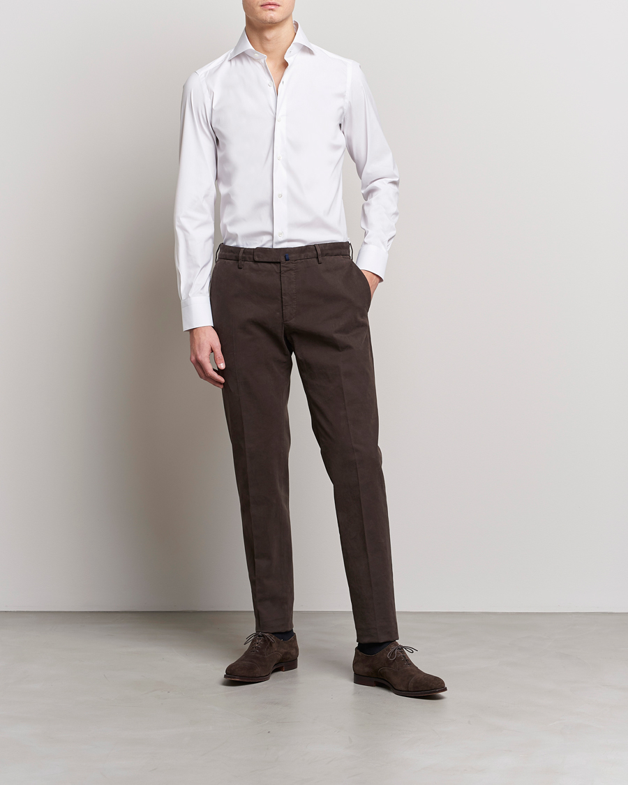 Hombres | Formal | Finamore Napoli | Milano Slim Fit Stretch Shirt White