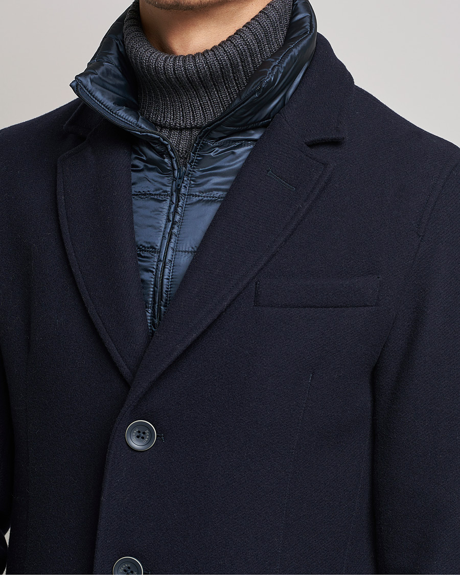 Hombres | Abrigos y chaquetas | Herno | Wool Zip Coat Navy