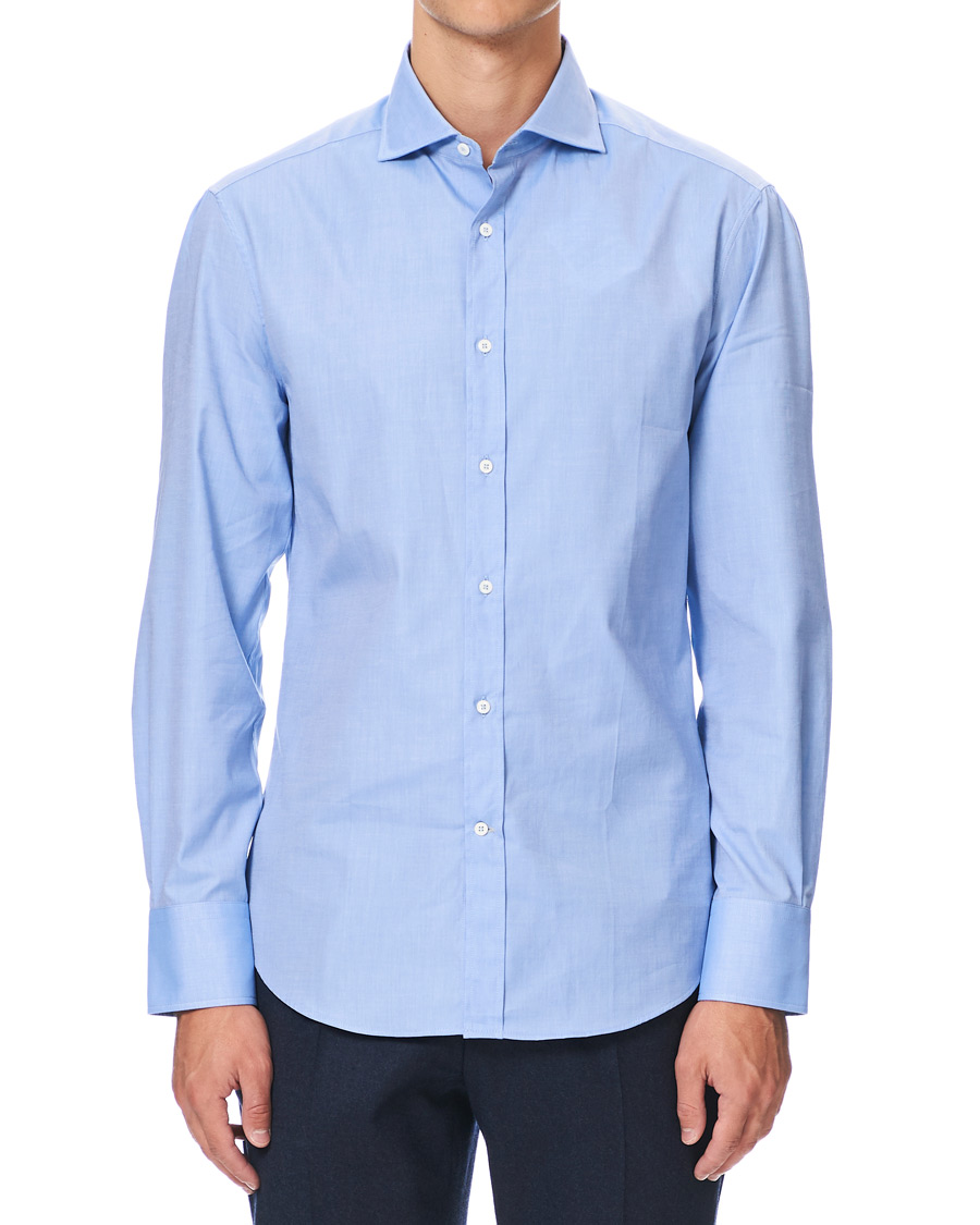 Hombres | Camisas | Brunello Cucinelli | Slim Fit Twill Shirt Blue