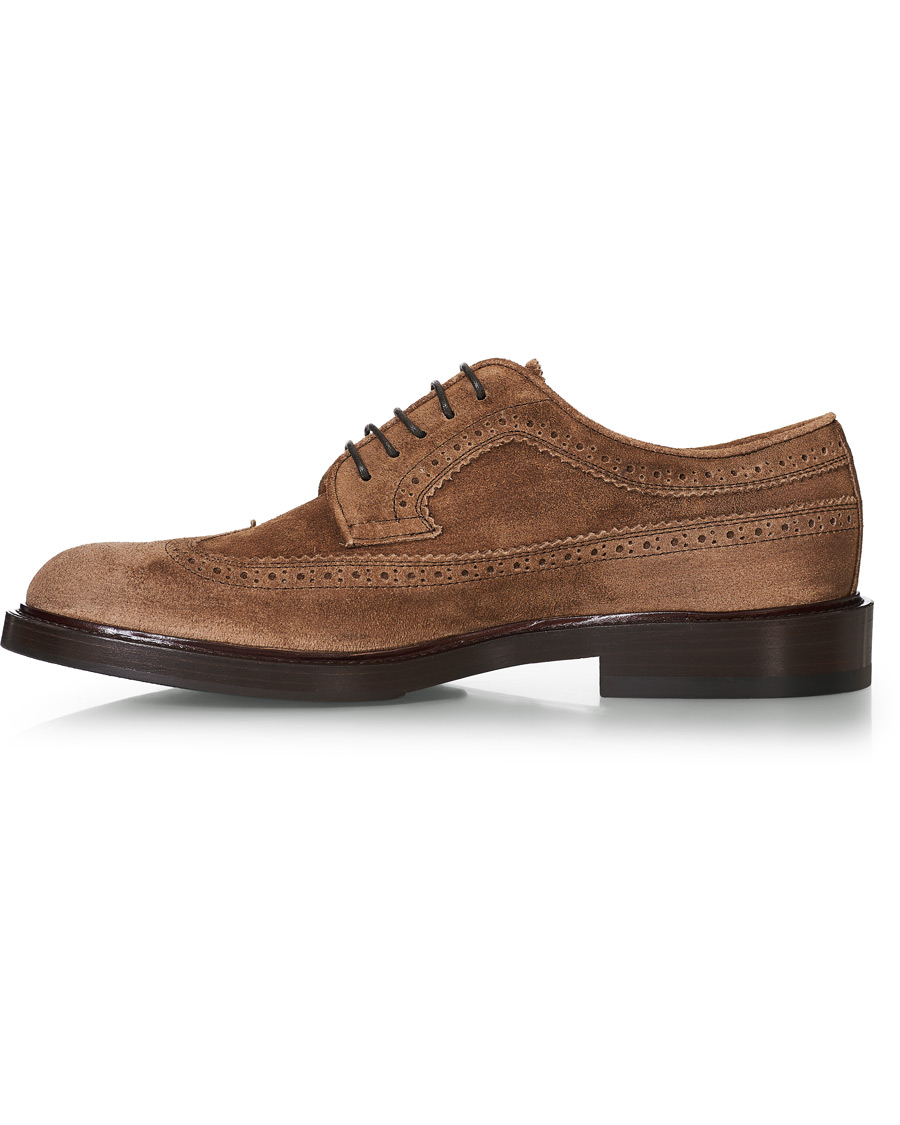 Hombres | Brunello Cucinelli Longwing Brogue Brown Suede | Brunello Cucinelli | Longwing Brogue Brown Suede