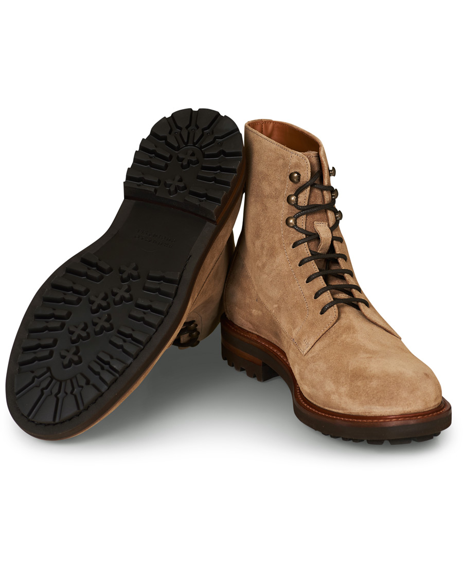Hombres | Brunello Cucinelli Plain Toe Leather Boot Sand Suede | Brunello Cucinelli | Plain Toe Leather Boot Sand Suede