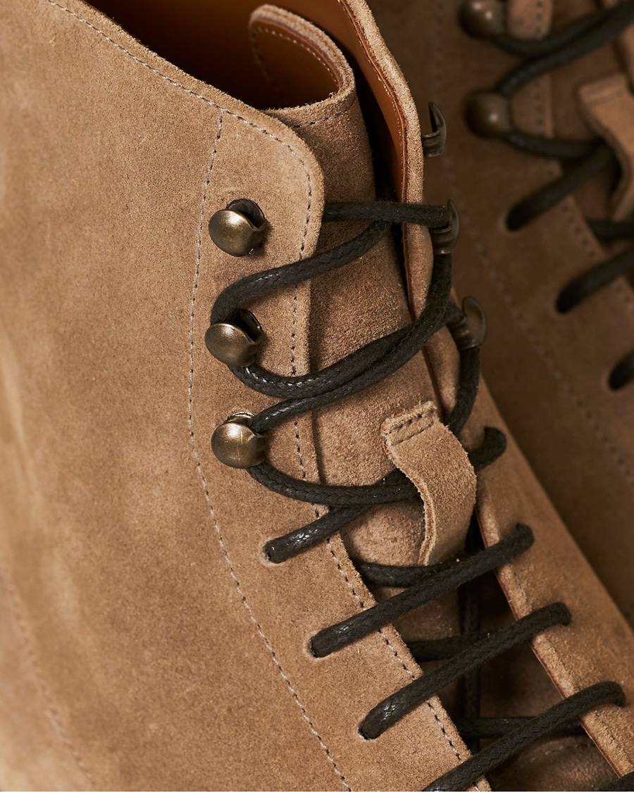 Hombres | Brunello Cucinelli Plain Toe Leather Boot Sand Suede | Brunello Cucinelli | Plain Toe Leather Boot Sand Suede