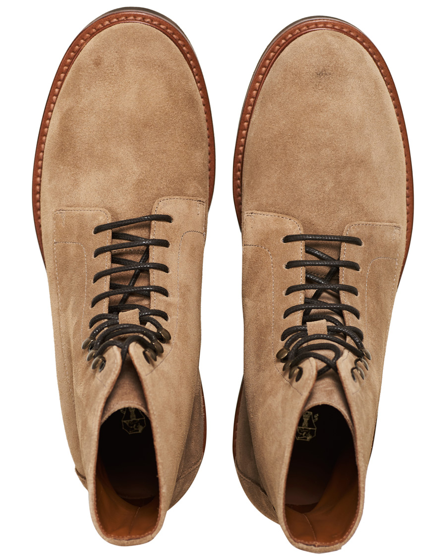 Hombres | Brunello Cucinelli Plain Toe Leather Boot Sand Suede | Brunello Cucinelli | Plain Toe Leather Boot Sand Suede