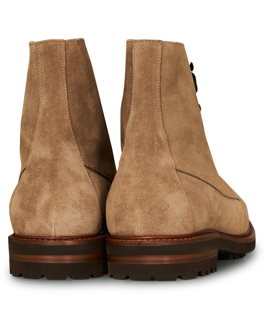 Hombres | Brunello Cucinelli Plain Toe Leather Boot Sand Suede | Brunello Cucinelli | Plain Toe Leather Boot Sand Suede