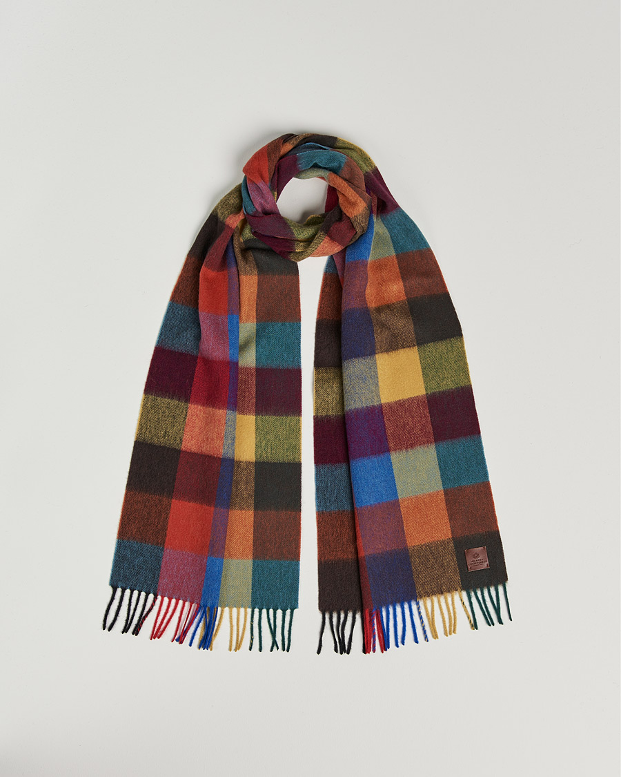 Hombres | Amanda Christensen Wool Block Check Scarf Multi | Amanda Christensen | Wool Block Check Scarf Multi