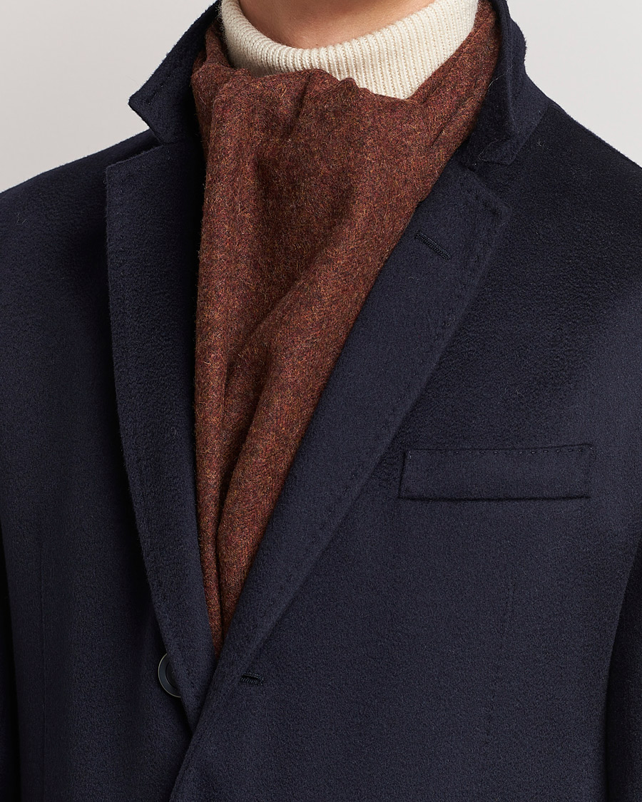 Hombres | Amanda Christensen Wool Scarf Rost Melange | Amanda Christensen | Wool Scarf Rost Melange