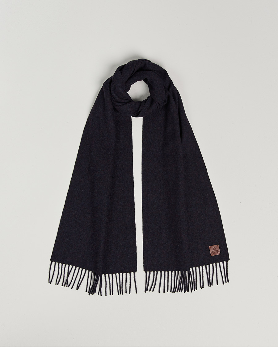 Hombres | Amanda Christensen Merino Wool Scarf Navy Melange | Amanda Christensen | Merino Wool Scarf Navy Melange