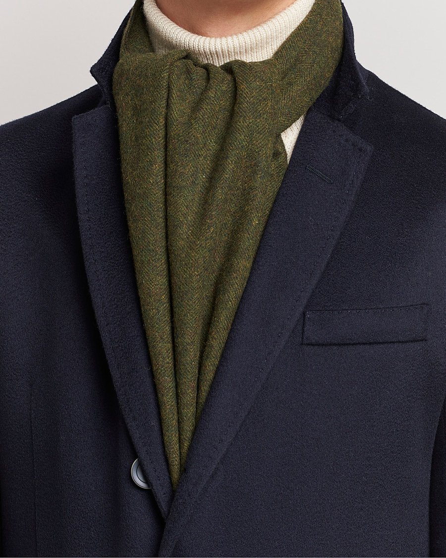 Hombres | Amanda Christensen Merino Wool Scarf Green Melange | Amanda Christensen | Merino Wool Scarf Green Melange