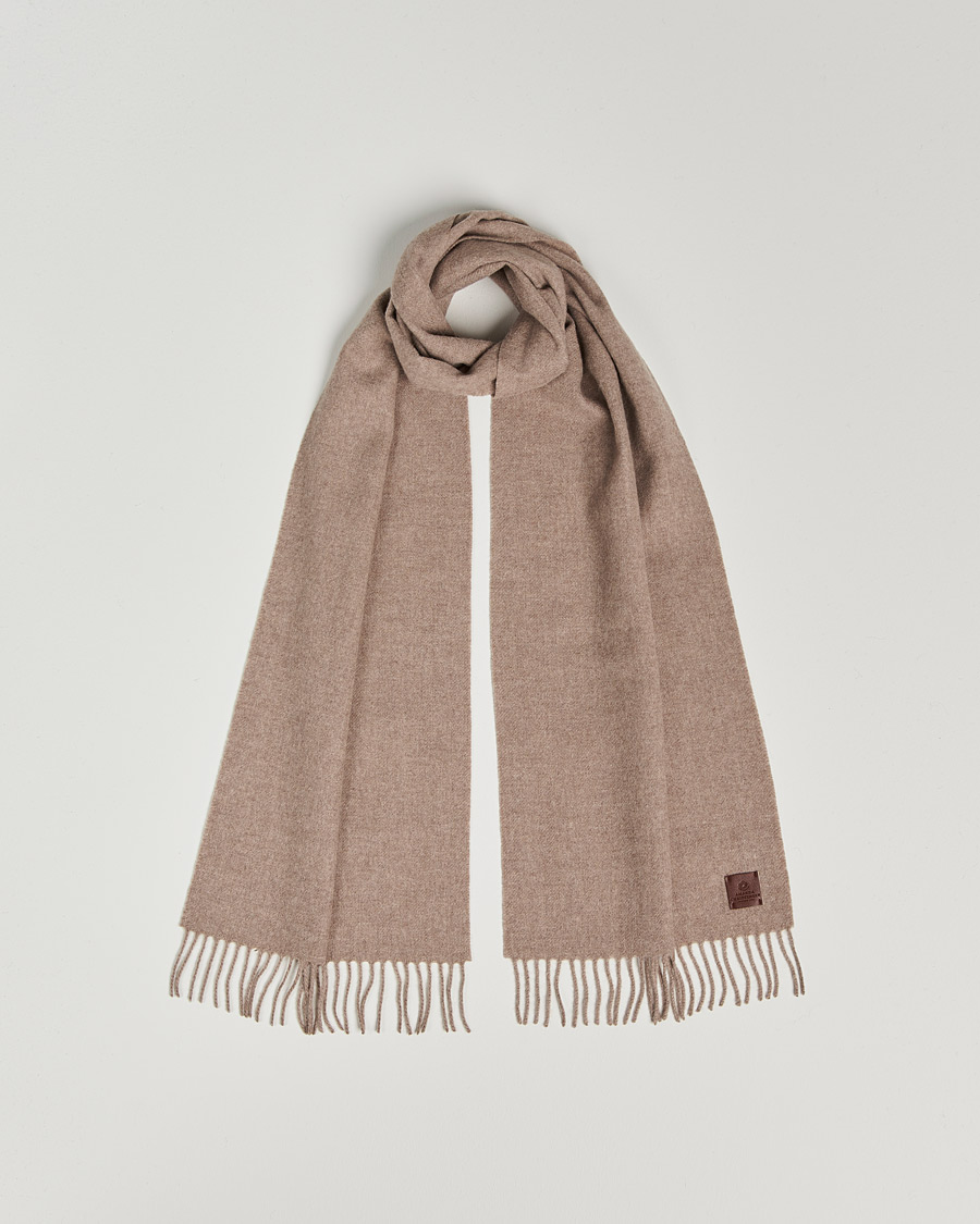 Hombres | Amanda Christensen Wool Scarf Beige Melange | Amanda Christensen | Wool Scarf Beige Melange